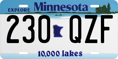 MN license plate 230QZF