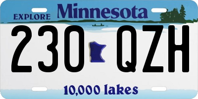 MN license plate 230QZH