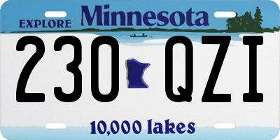 MN license plate 230QZI