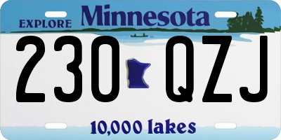 MN license plate 230QZJ