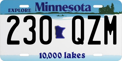 MN license plate 230QZM