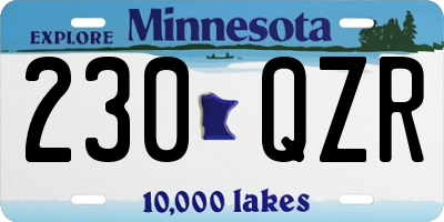 MN license plate 230QZR