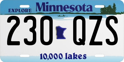 MN license plate 230QZS