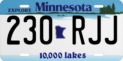 MN license plate 230RJJ
