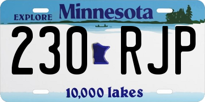 MN license plate 230RJP