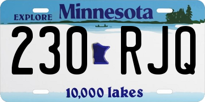 MN license plate 230RJQ