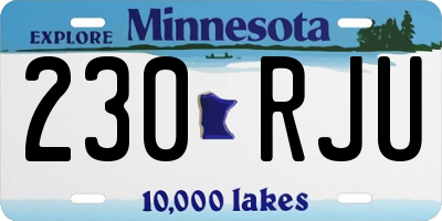MN license plate 230RJU