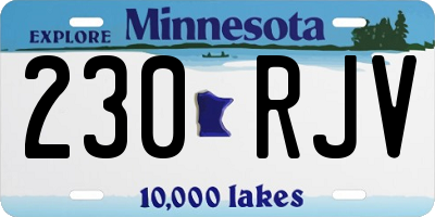 MN license plate 230RJV