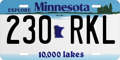 MN license plate 230RKL