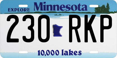 MN license plate 230RKP