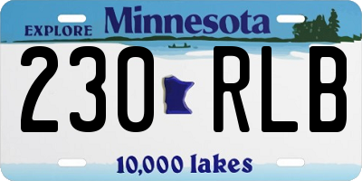 MN license plate 230RLB
