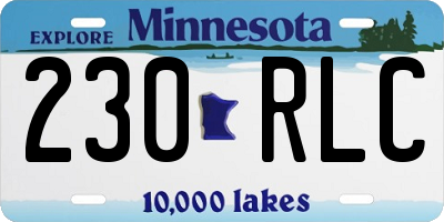 MN license plate 230RLC