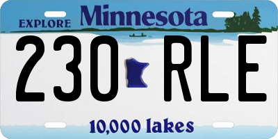 MN license plate 230RLE