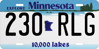 MN license plate 230RLG