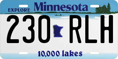MN license plate 230RLH