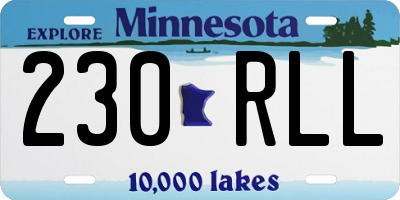 MN license plate 230RLL