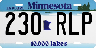MN license plate 230RLP