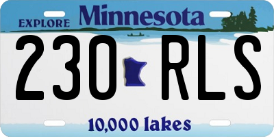 MN license plate 230RLS