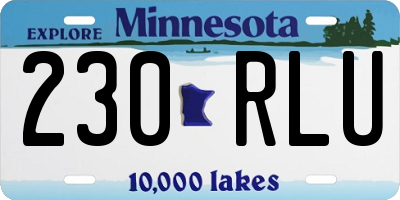 MN license plate 230RLU