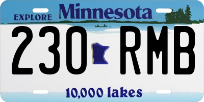 MN license plate 230RMB