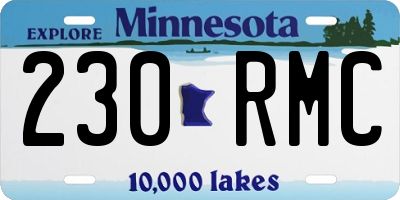 MN license plate 230RMC