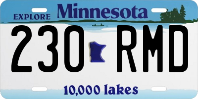 MN license plate 230RMD