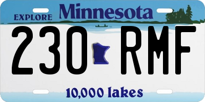 MN license plate 230RMF
