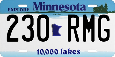 MN license plate 230RMG