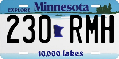 MN license plate 230RMH