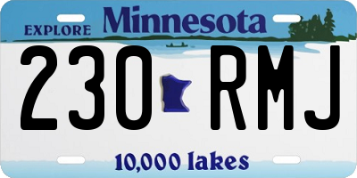 MN license plate 230RMJ