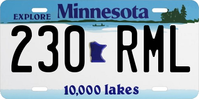MN license plate 230RML