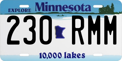 MN license plate 230RMM