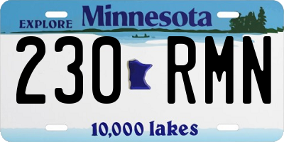 MN license plate 230RMN