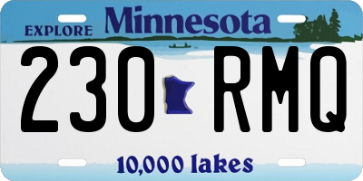 MN license plate 230RMQ