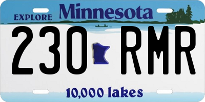 MN license plate 230RMR