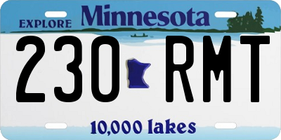 MN license plate 230RMT