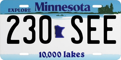 MN license plate 230SEE