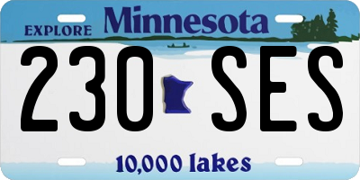 MN license plate 230SES