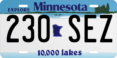 MN license plate 230SEZ