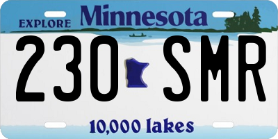 MN license plate 230SMR