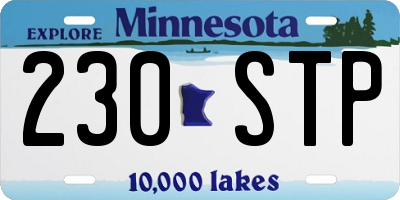 MN license plate 230STP