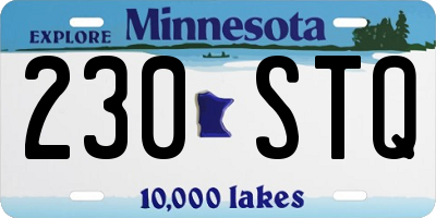 MN license plate 230STQ
