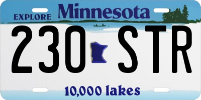 MN license plate 230STR