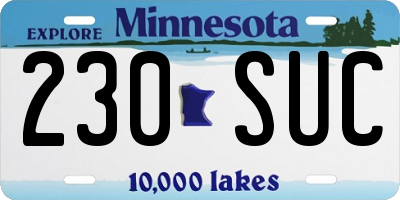 MN license plate 230SUC