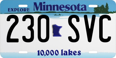 MN license plate 230SVC