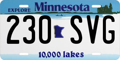 MN license plate 230SVG