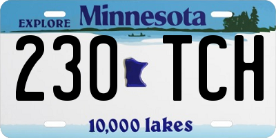MN license plate 230TCH