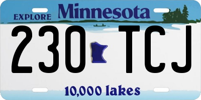 MN license plate 230TCJ