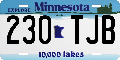 MN license plate 230TJB