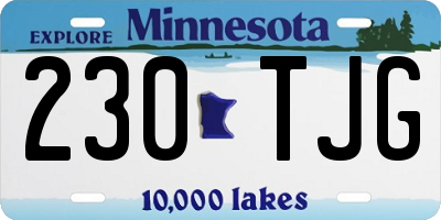 MN license plate 230TJG